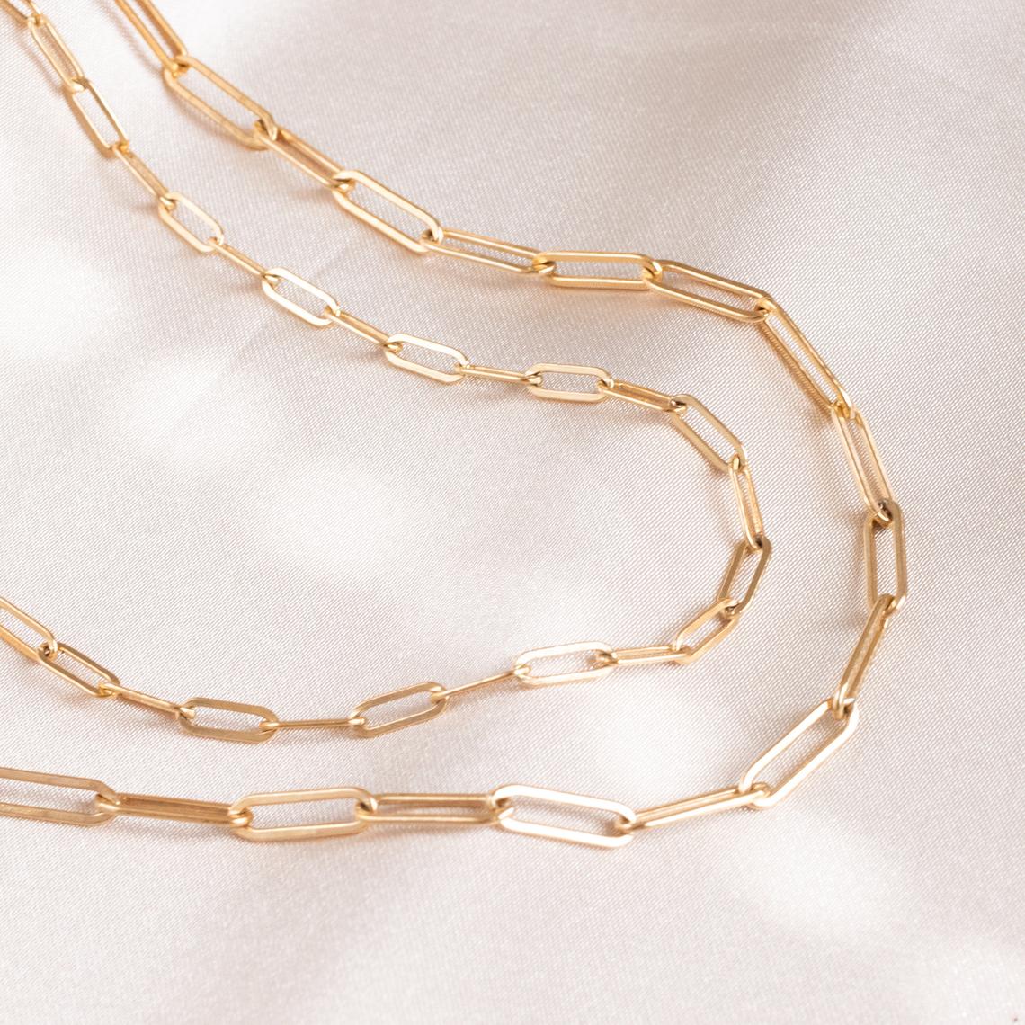 Aurora | 14k Gold Paperclip Chain Necklace