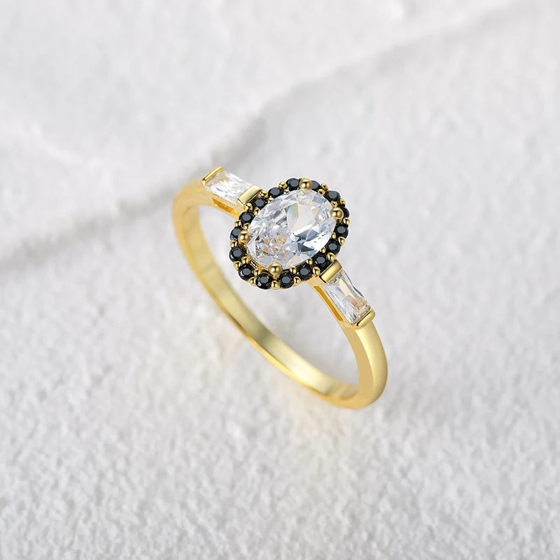 Onyx | 14k Gold Diamond Statement Ring