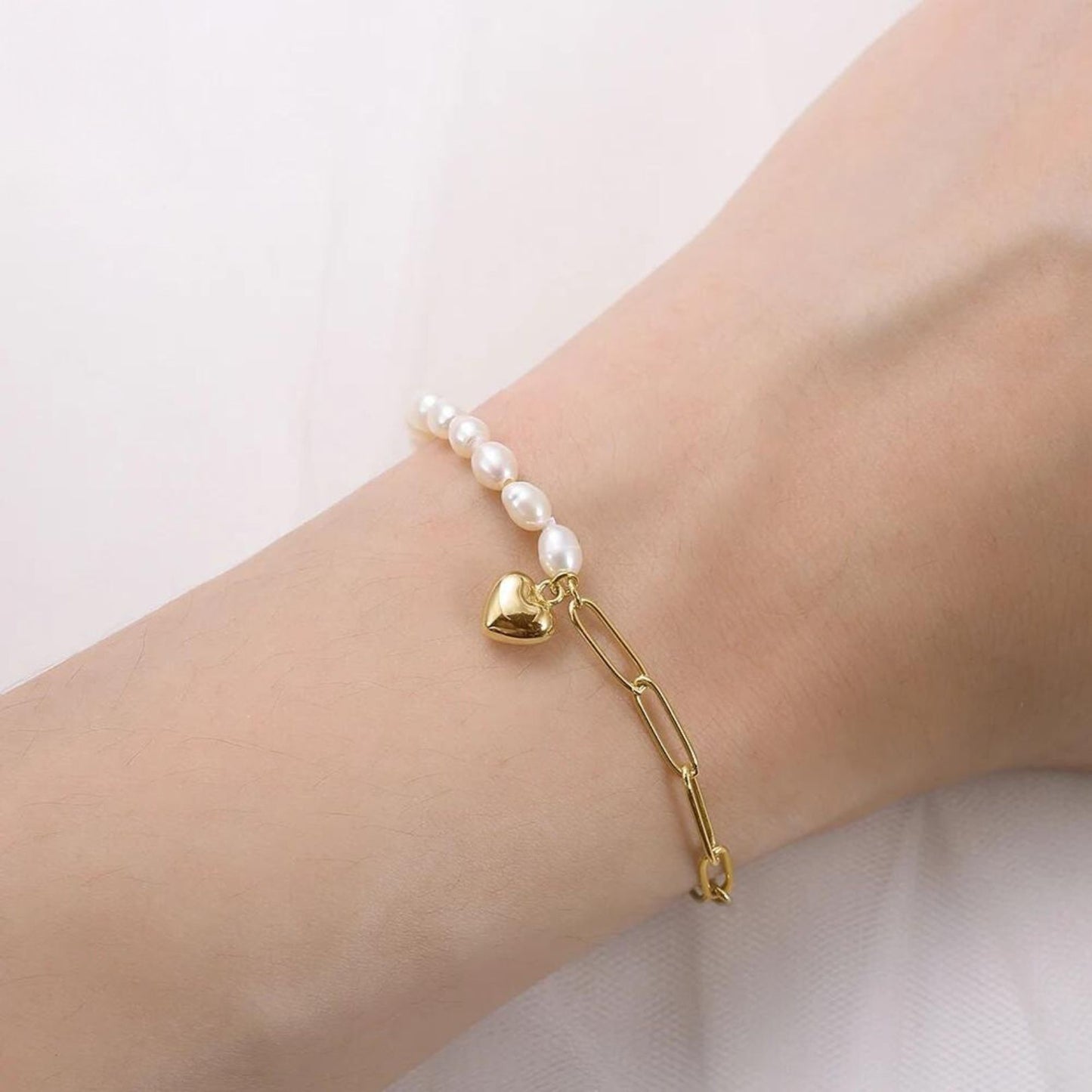 Akoya - Gai | 14k Gold Baroque Link Bracelet