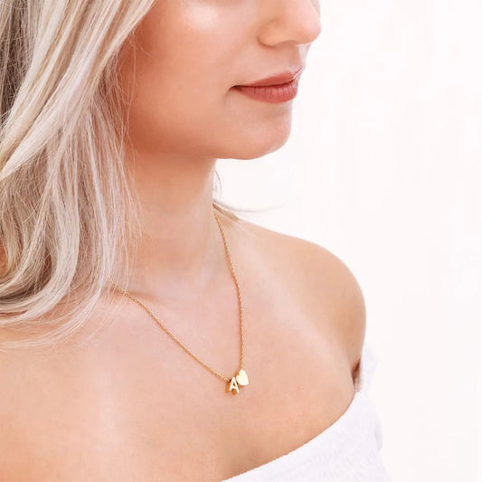 Aurora | 14k Gold Love Initial Necklace