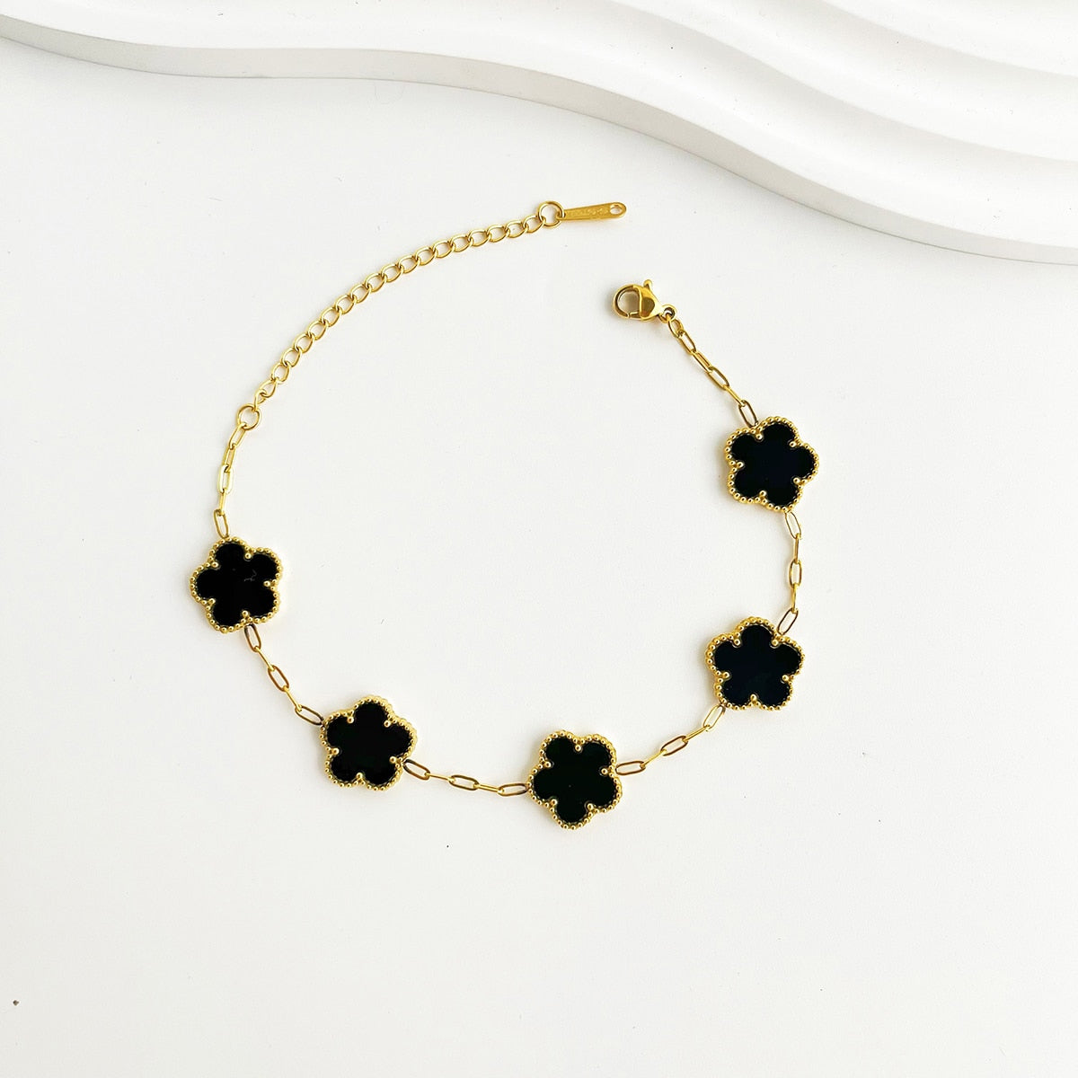 Aurora | 14k Gold Flower Charm Bracelets