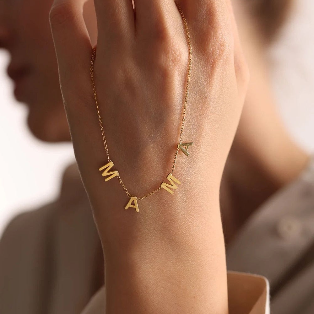 Aurora | 14k Gold Letter Necklace