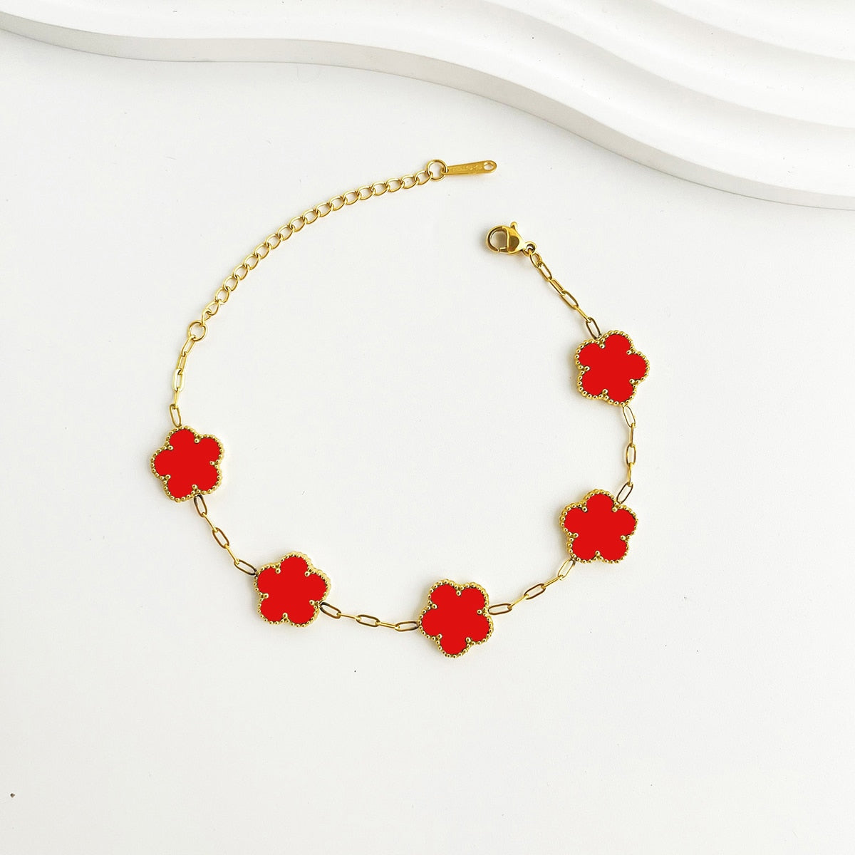 Aurora | 14k Gold Flower Charm Bracelets