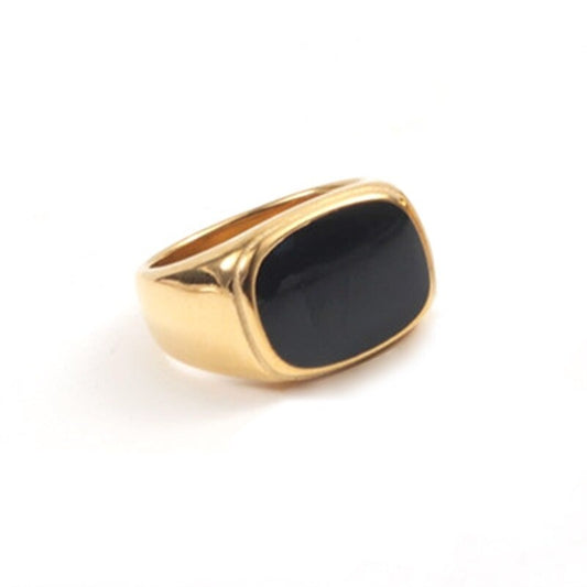 Aurora | 14k Gold Onyx Signet Ring