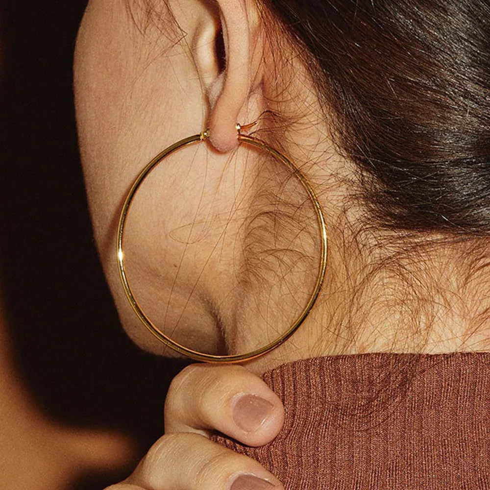 Aurora | 14k Gold Enso Hoop Earrings