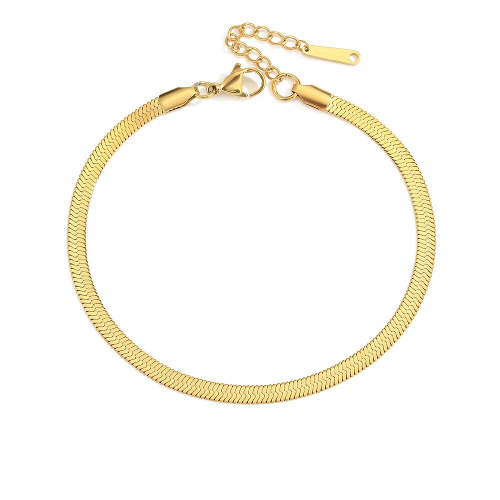 Theia | 14k Gold Snake Chain Anklet