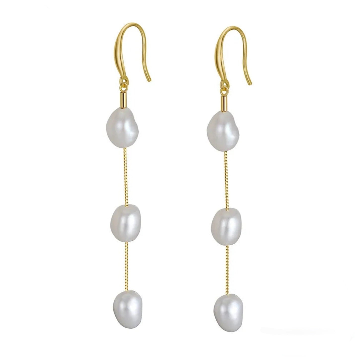 Akoya - Gai | 14k Gold Pearl Drop Earrings