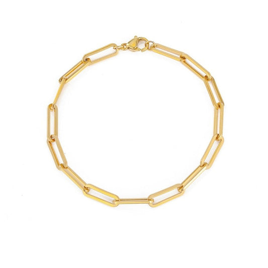 Aurora | 14k Gold Paperclip Bracelet