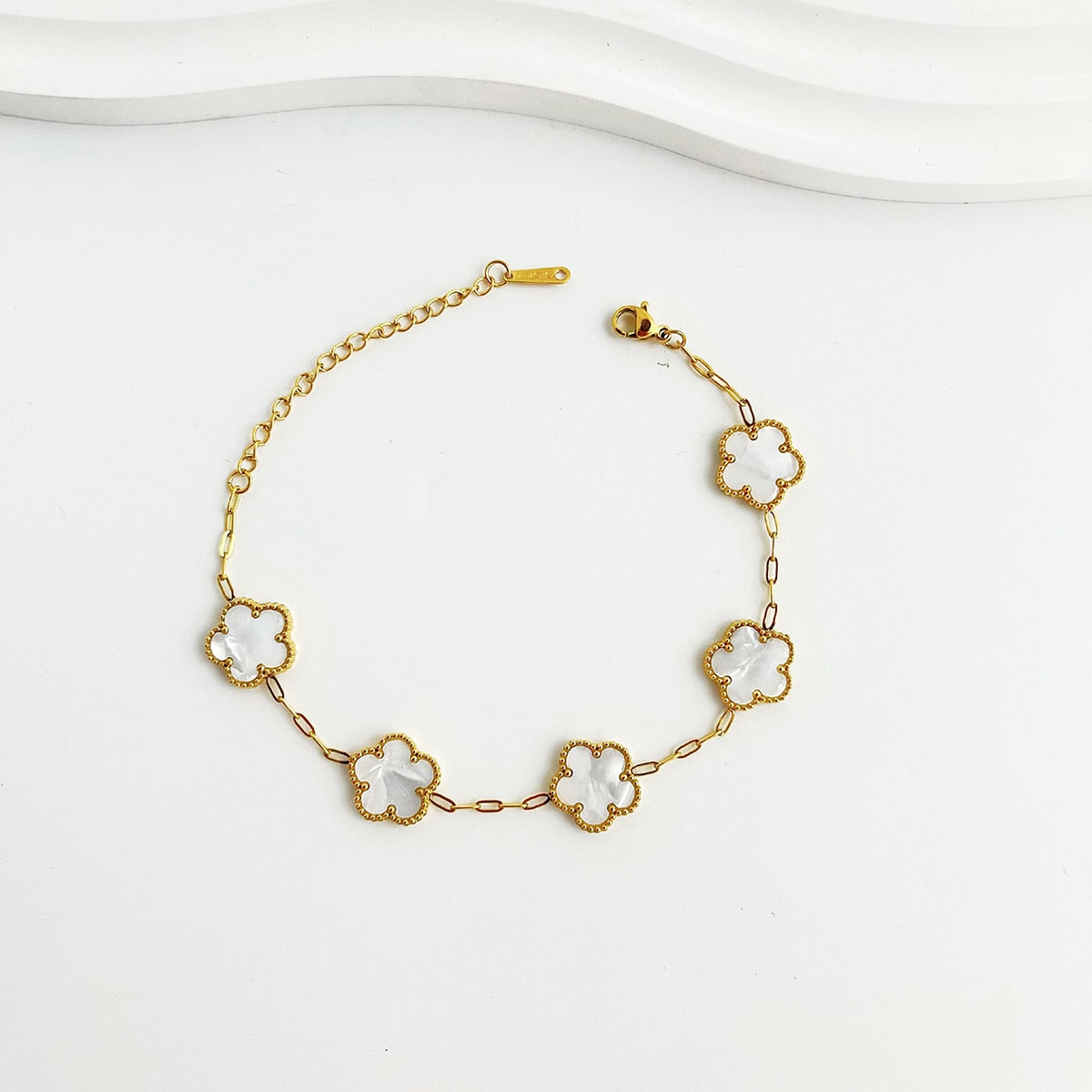 Aurora | 14k Gold Flower Charm Bracelets