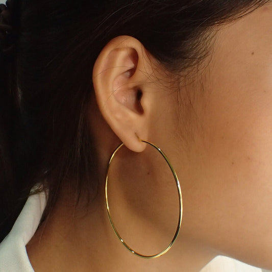 Aurora | 14k Gold Enso Hoop Earrings