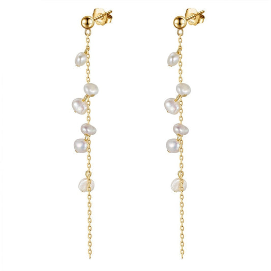 Akoya - Gai | 14k Gold Pearl Drop Earrings